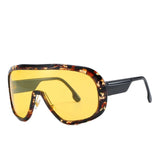 J+F Oversized Aviator in Yellow Tortoise Sunglasses