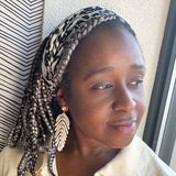 Leaves with Pearl Earrings in Mother of Pearl