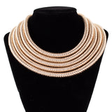 Walk Like An Egyptian Collar in Rose Gold
