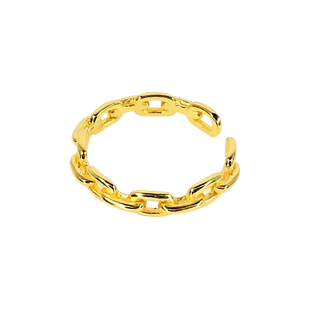 Friendship Link Ring Adjustable Link Ring 14k Gold Fill 