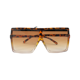 J+F Square Tortoise Shell + Clear Sunglasses