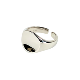 Signet Large Sterling Silver Adjustable Ring