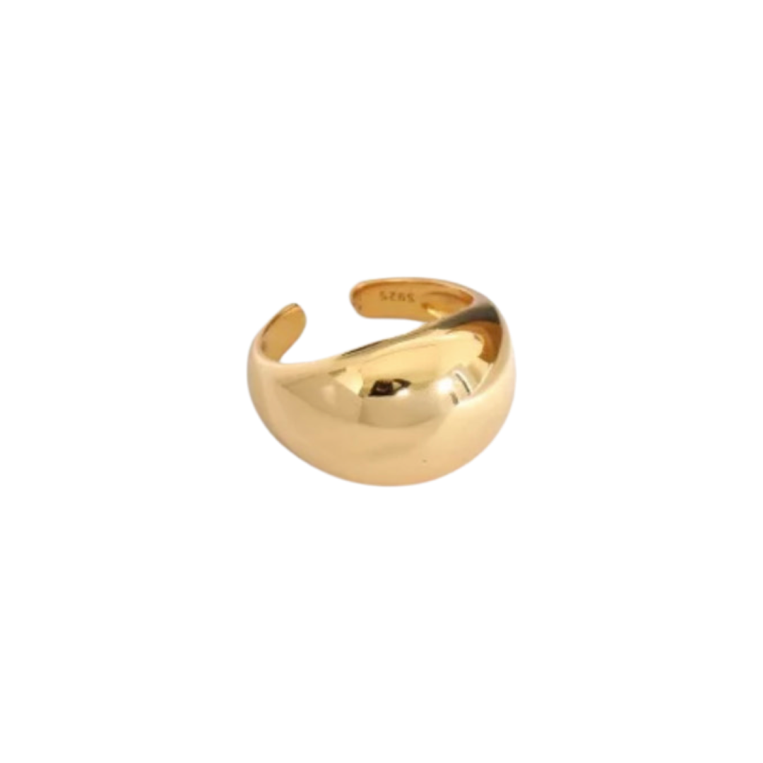 18K Gold Vermeil Chunky Dome Ring – Jak Fox Make Gorgeous Things