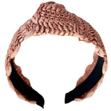 Bohemian Rose Quartz Straw Headband