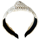 Bohemian White Topaz Straw Headband
