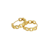 Chain Link 14k Gold Vermeil Earrings (15mm)
