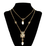 Crystal Encrusted Scarab Amulet Necklace