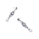 Crystal + Pearl Snowflake Earrings