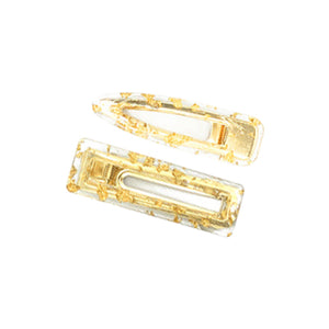 Glistening in Gold Stardust Hair Clips, Set of 2