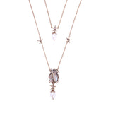 Crystal Encrusted Scarab Amulet Necklace
