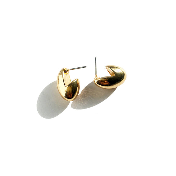 Gold Raindrop Stud Earrings