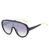 J+F Aviator Black/Silver Gradient Sunglasses