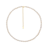 14k Gold Vermeil Freshwater Rice Classic Pearl Necklace