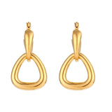Triangle Petite Gold Hoop Earrings