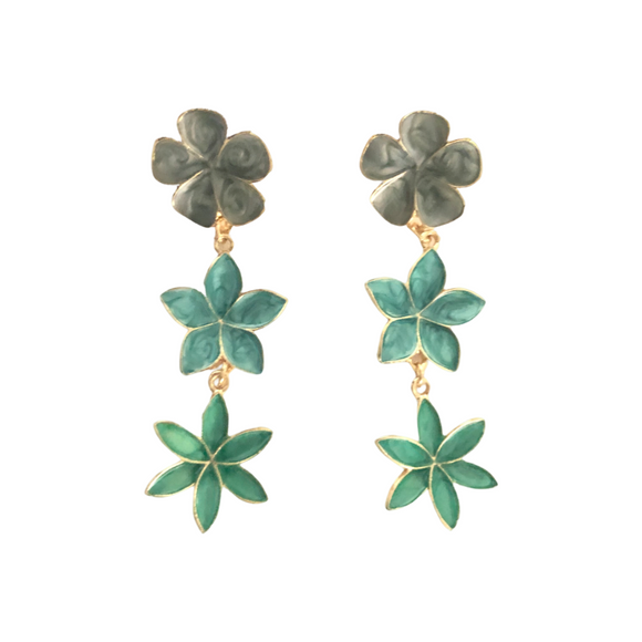 Tres Flower Drop Earrings