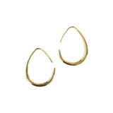 Tear Drop Gold Hoop Earrings