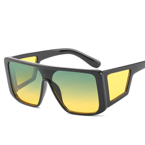 J+F 180 Black + Gradient Green/Yellow Sunglasses
