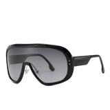 J+F Oversized Aviator in Black Sunglasses