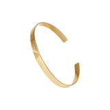 J+F Signature Wide 14k Gold Vermeil Adjustable Cuff