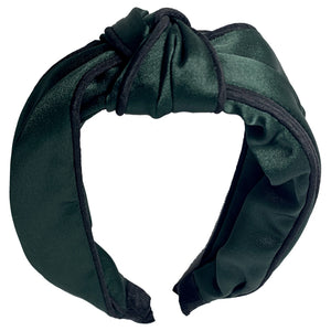 Sleek Silk Emerald Headband