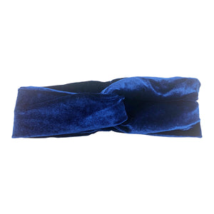 Velvet Midnight Blue Soft Headband