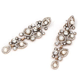 Regal Pearl + Crystal Drop Earrings