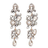Regal Pearl + Crystal Drop Earrings