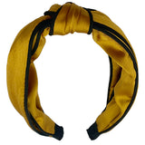 Sleek Silk Mustard Headband