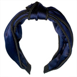 Sleek Silk Navy Headband