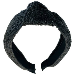 Summer Straw Black Headband