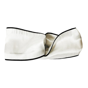 Twisted White Silk Soft Headband