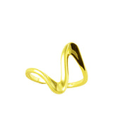 Heartbeat 14k Gold Vermeil Adjustable Ring