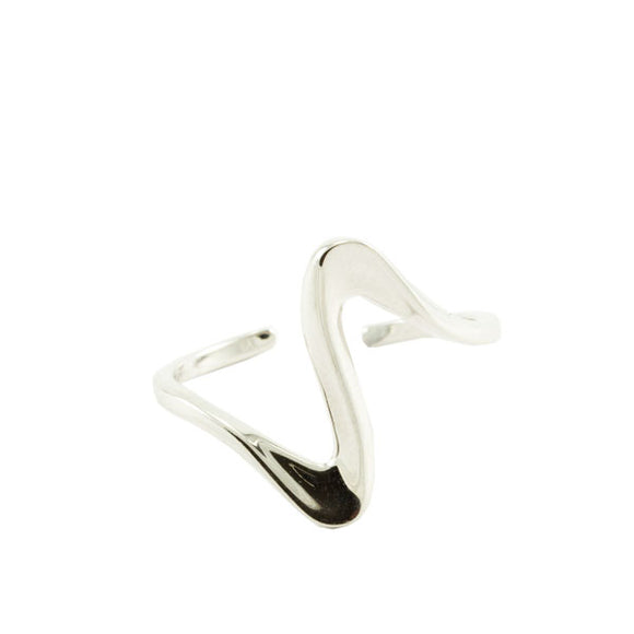 Heartbeat Sterling Silver Adjustable Ring