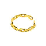 Chain Link 14k Gold Vermeil Adjustable Ring