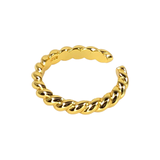 Twisted 14k Gold Vermeil Adjustable Ring