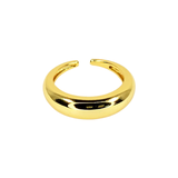 Arched Thin Dome 14k Gold Vermeil Adjustable Ring