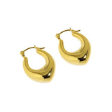 18k Gold Chunky Hoop Earrings