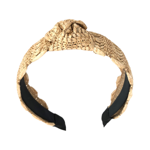 Bohemian Smokey Quartz Straw Headband