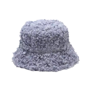 Faux Lambs Wool Bucket Hat in Polar Blast