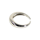 Arched Thin Dome Sterling Silver Adjustable Ring
