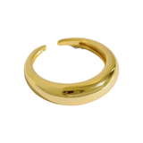 Arched Thin Dome 14k Gold Vermeil Adjustable Ring