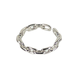 Chain Link Sterling Silver Adjustable Ring
