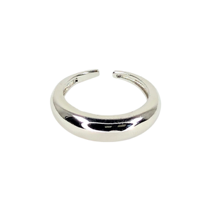 Arched Thin Dome Sterling Silver Adjustable Ring