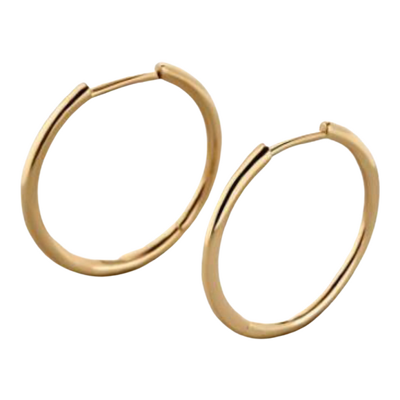 Gold 25mm Hoop Earrings