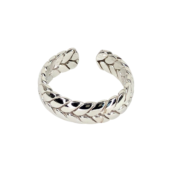 Wheat Sterling Silver Adjustable Ring