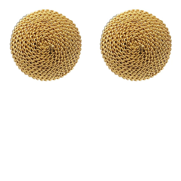 The Lost Gold Button Earrings