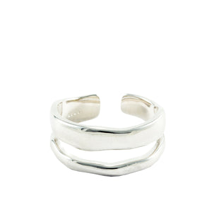 Organic Form Sterling Silver Adjustable Ring