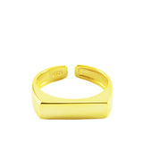 Rectangle 14k Gold Vermeil Ring