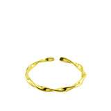 Spiral 14k Gold Vermeil Adjustable Stacking Ring