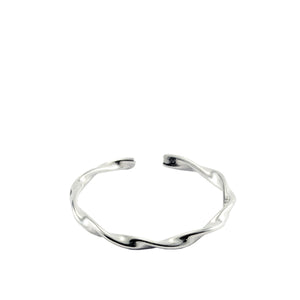 Spiral Sterling Silver Adjustable Stacking Ring